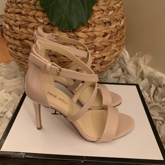 NINE WEST Nude Heeled Sandals (Worn once) - Picture 2 of 7
